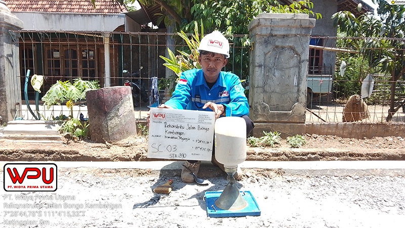 Uji Sand Cone oleh PT Widya Prima Utama
